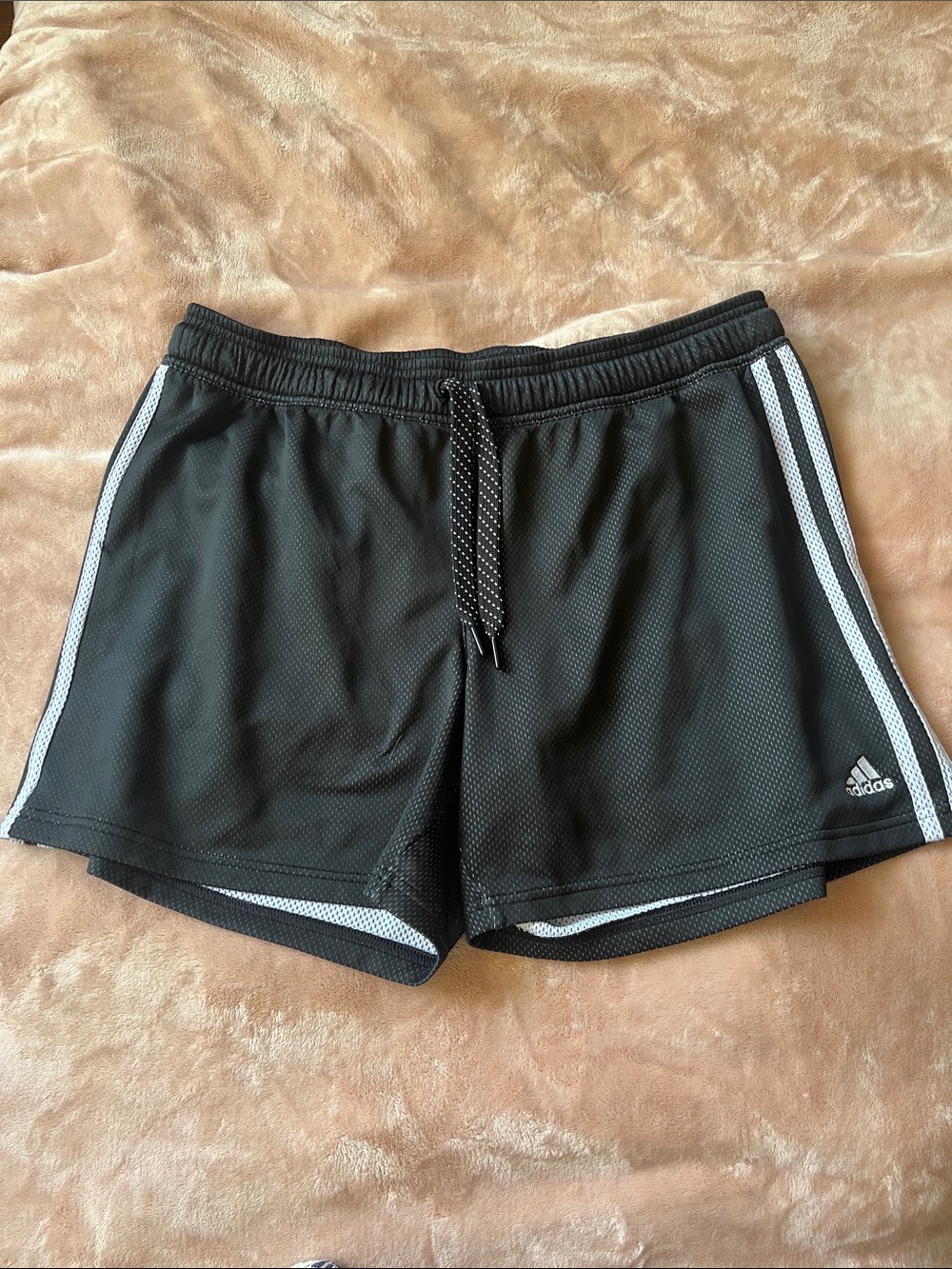 adidas Black Mesh Athletic Shorts (size L)